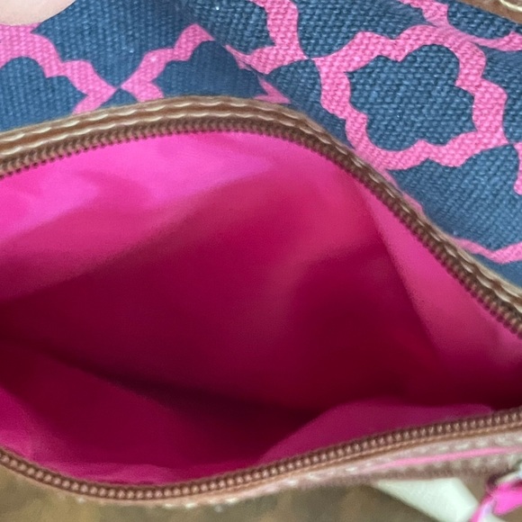 Lily Bloom Triple Zip Crossbody Geometric Colorful Purse Adjustable Strap - Picture 6 of 15